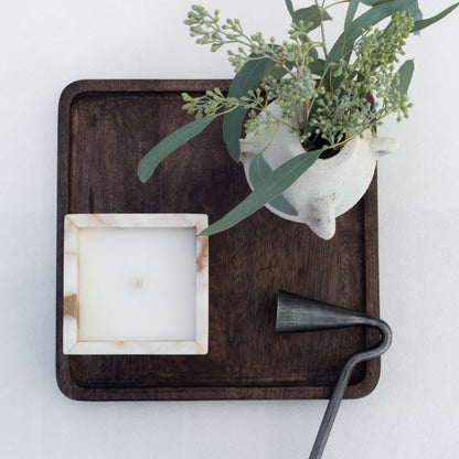 STAINED MANGO WOOD TRAYS | SQUARE