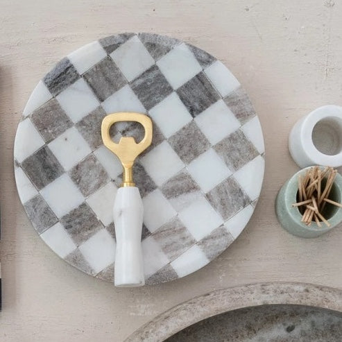 MARBLE & GOLD BOTTLE OPENER