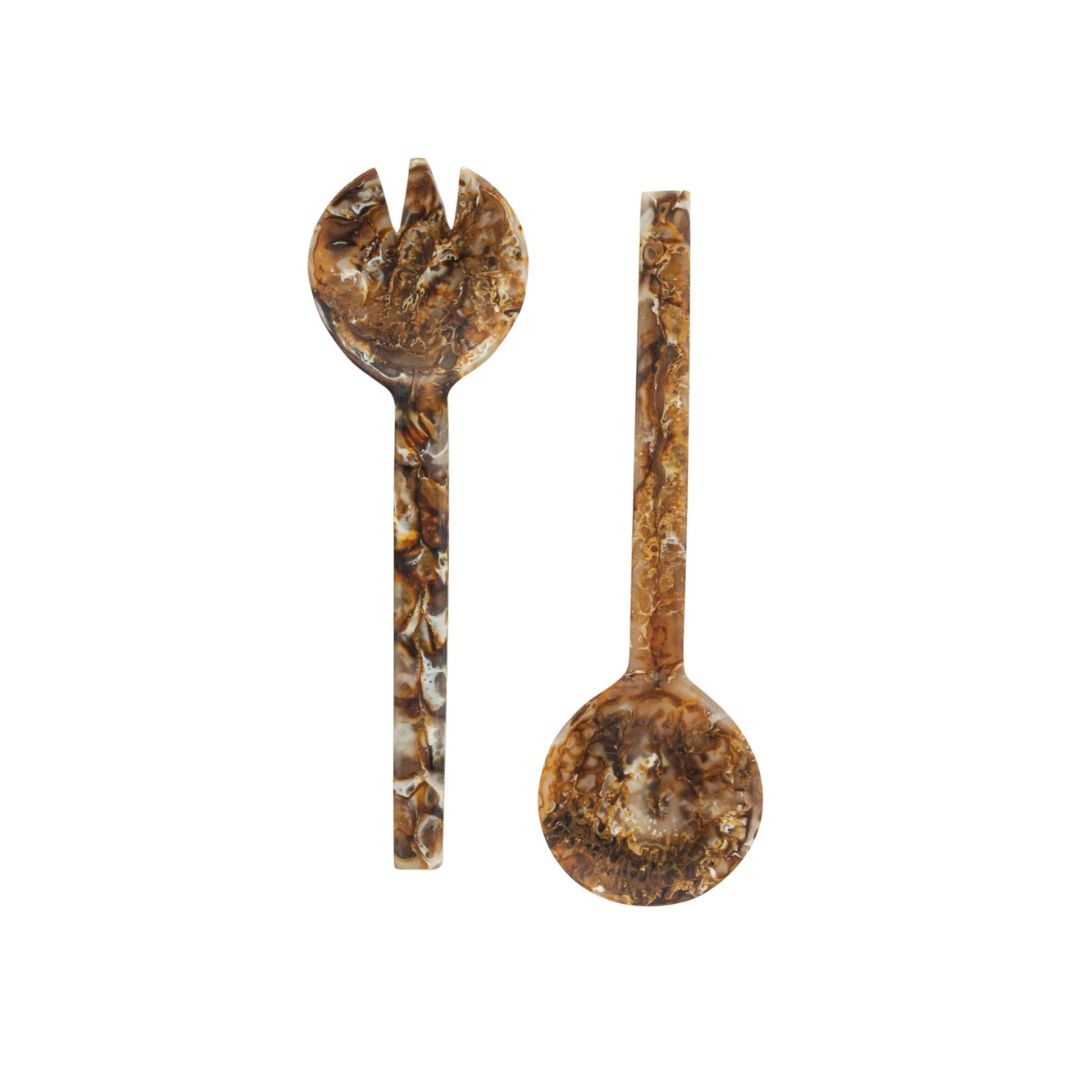 MARBLED SALAD SERVERS