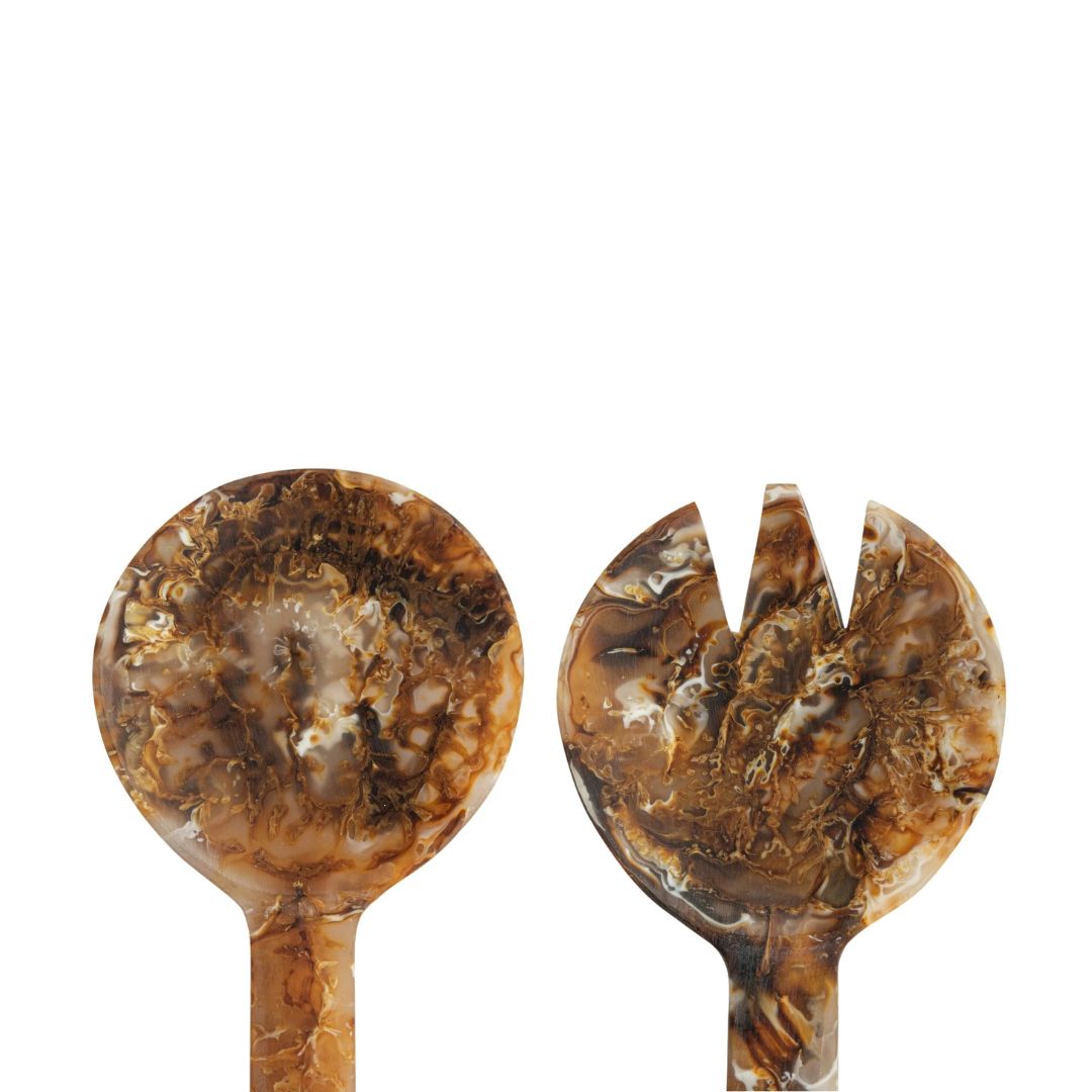MARBLED SALAD SERVERS