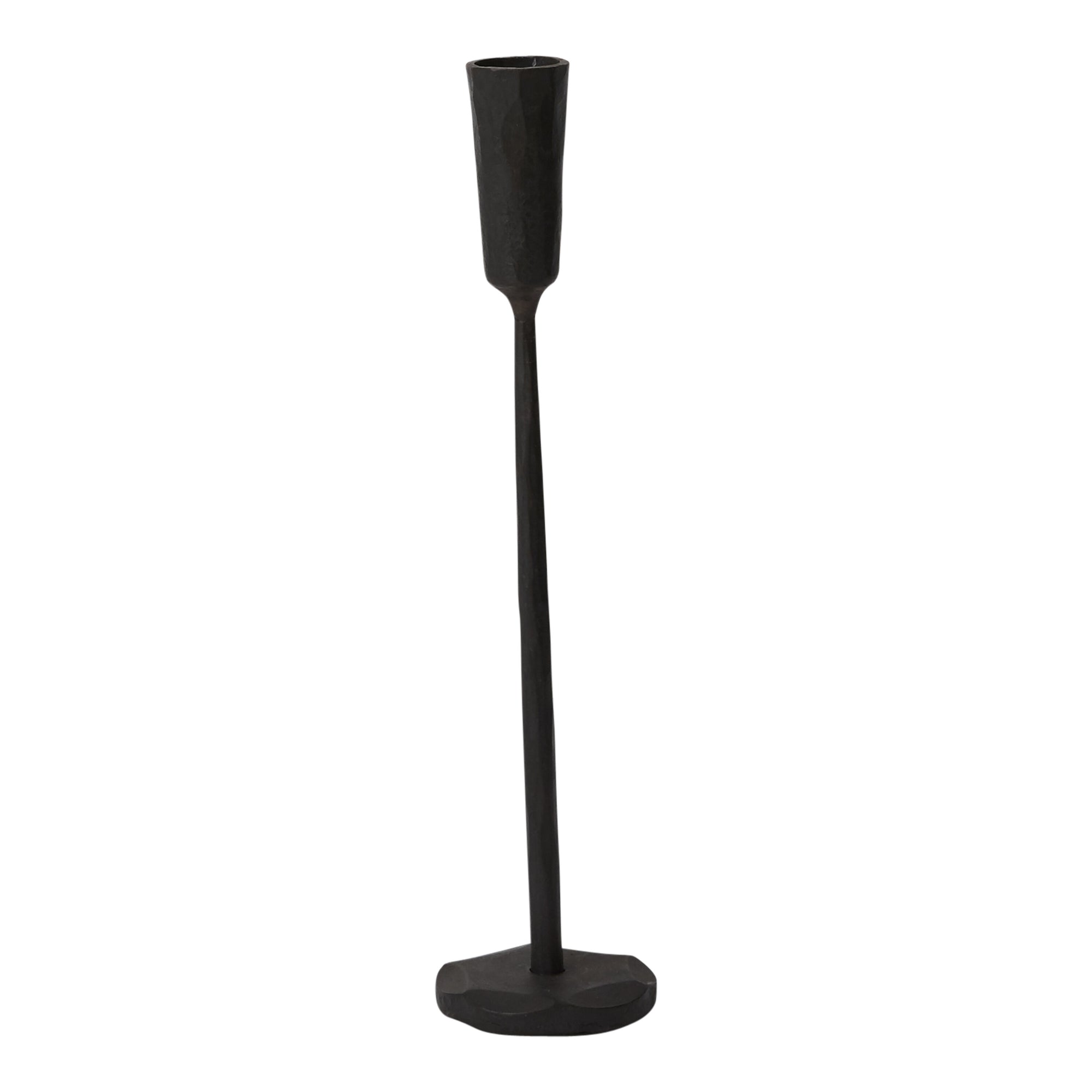 BLACK IRON CANDLE HOLDERS