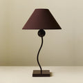 Memphis Burgundy Squiggle Table Lamp