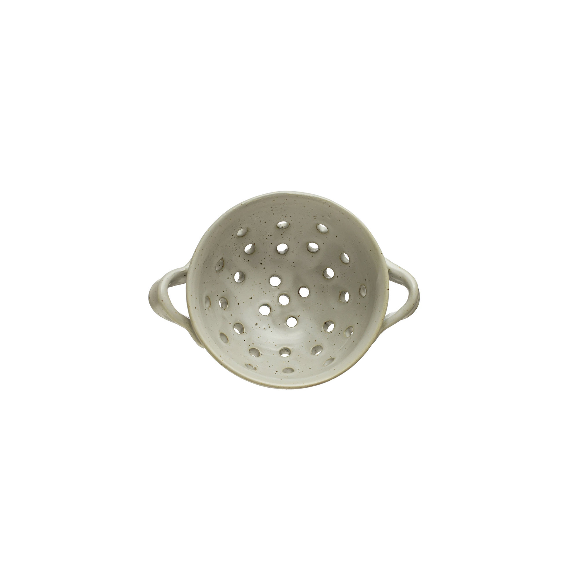 HANDLED STONEWARE BERRY BOWL