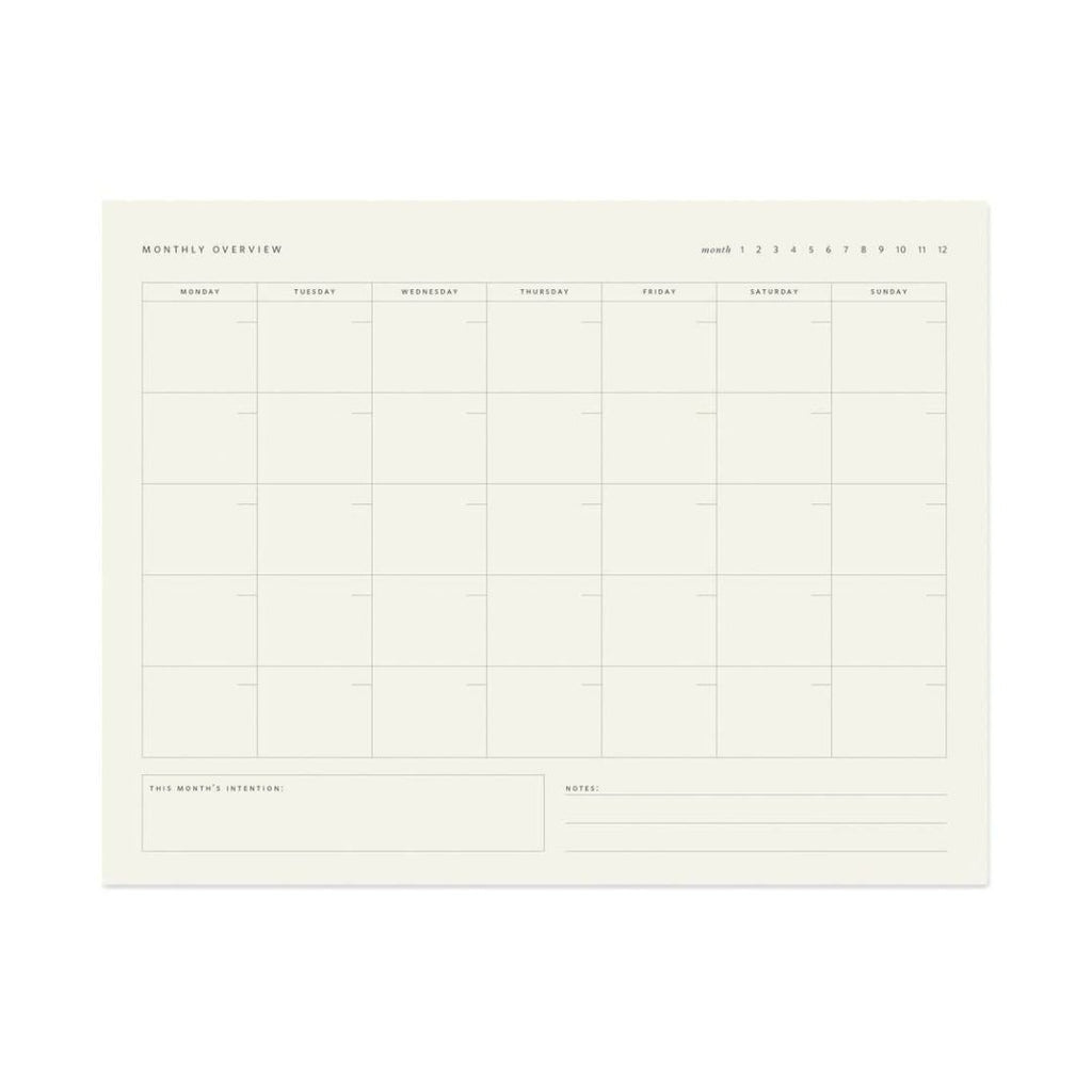 Monthly Overview Notepad