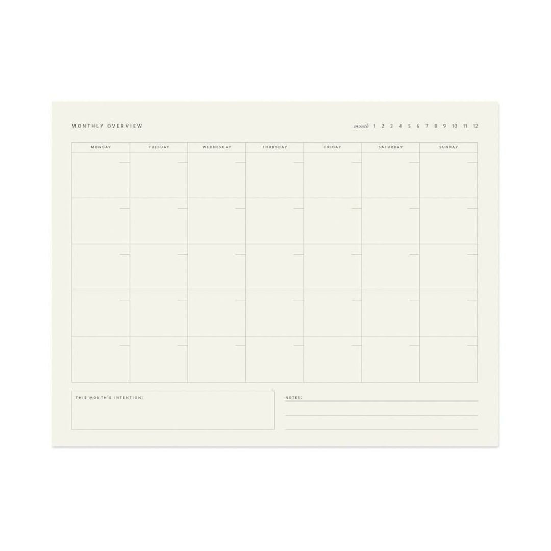 Monthly Overview Notepad