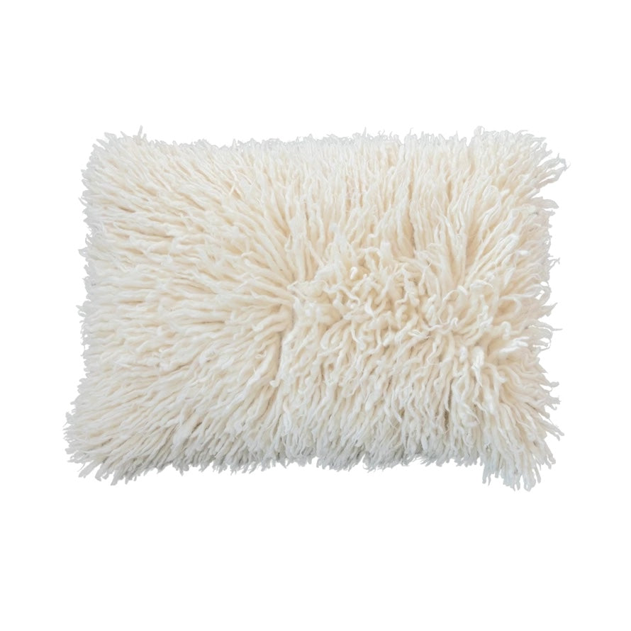 New Zealand Wool Shag Lumbar Pillow