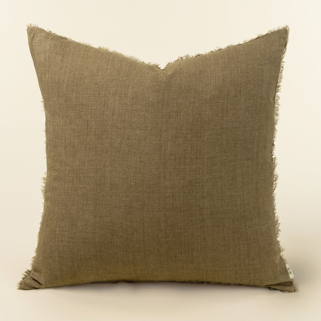 Oversized Lina Linen Throw Pillow | Hazelnut