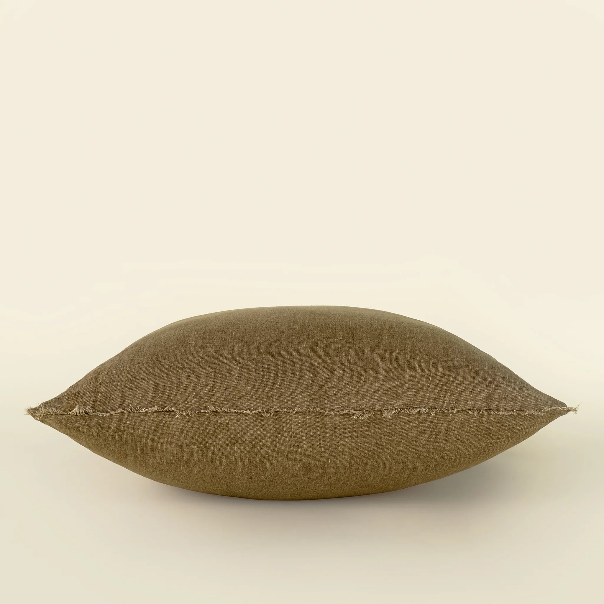 Oversized Lina Linen Throw Pillow | Hazelnut