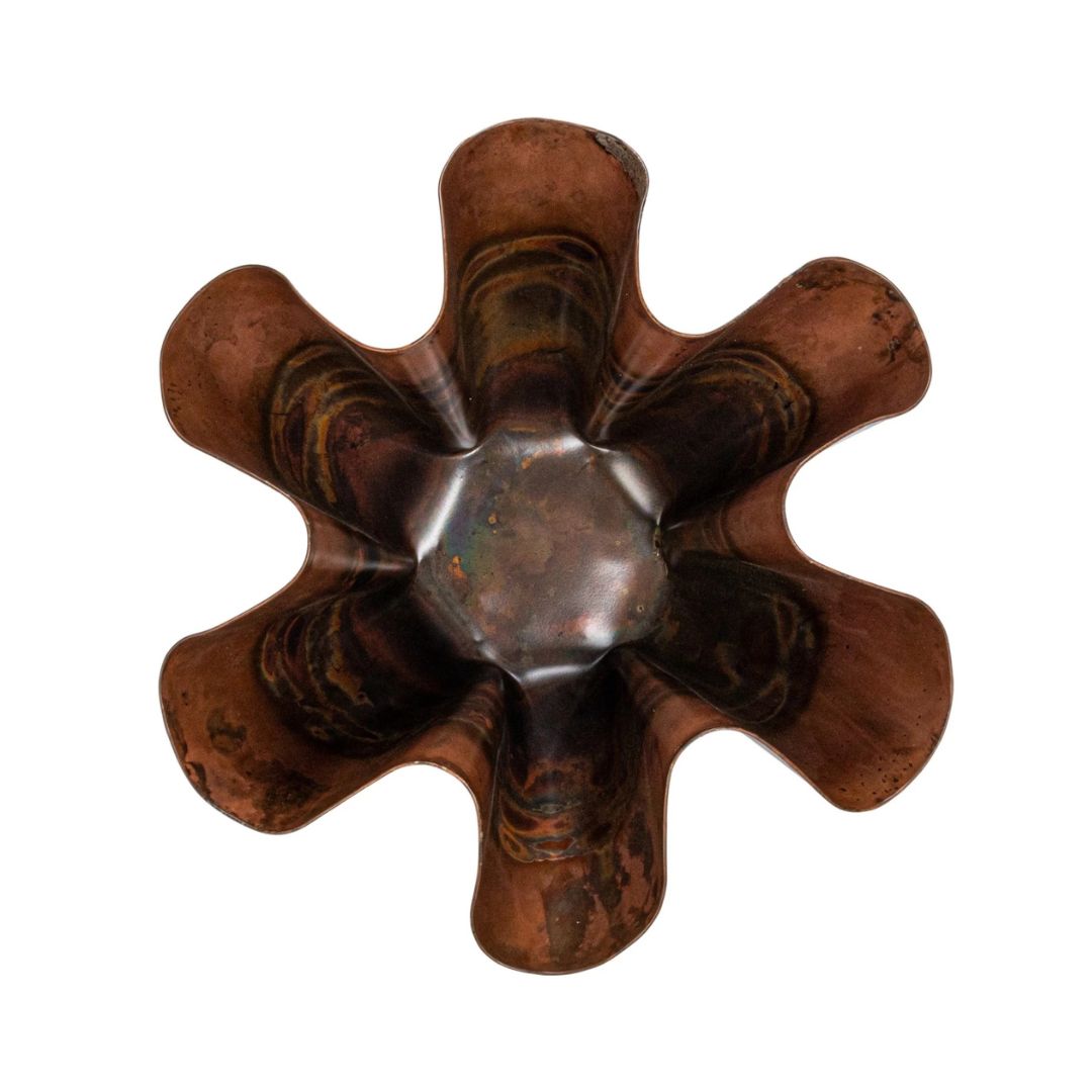 OXIDIZED COPPER HANDKERCHIEF BOWL