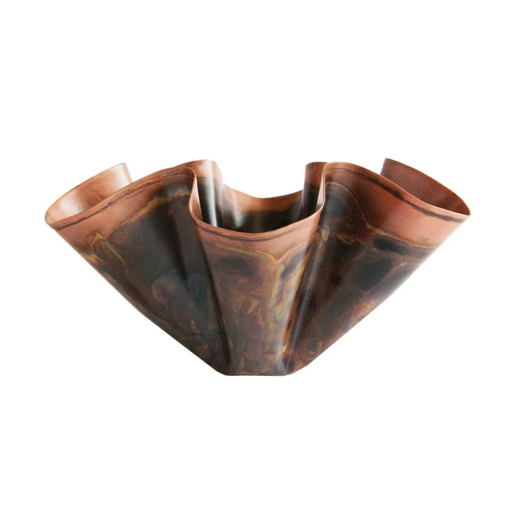 OXIDIZED COPPER HANDKERCHIEF BOWL