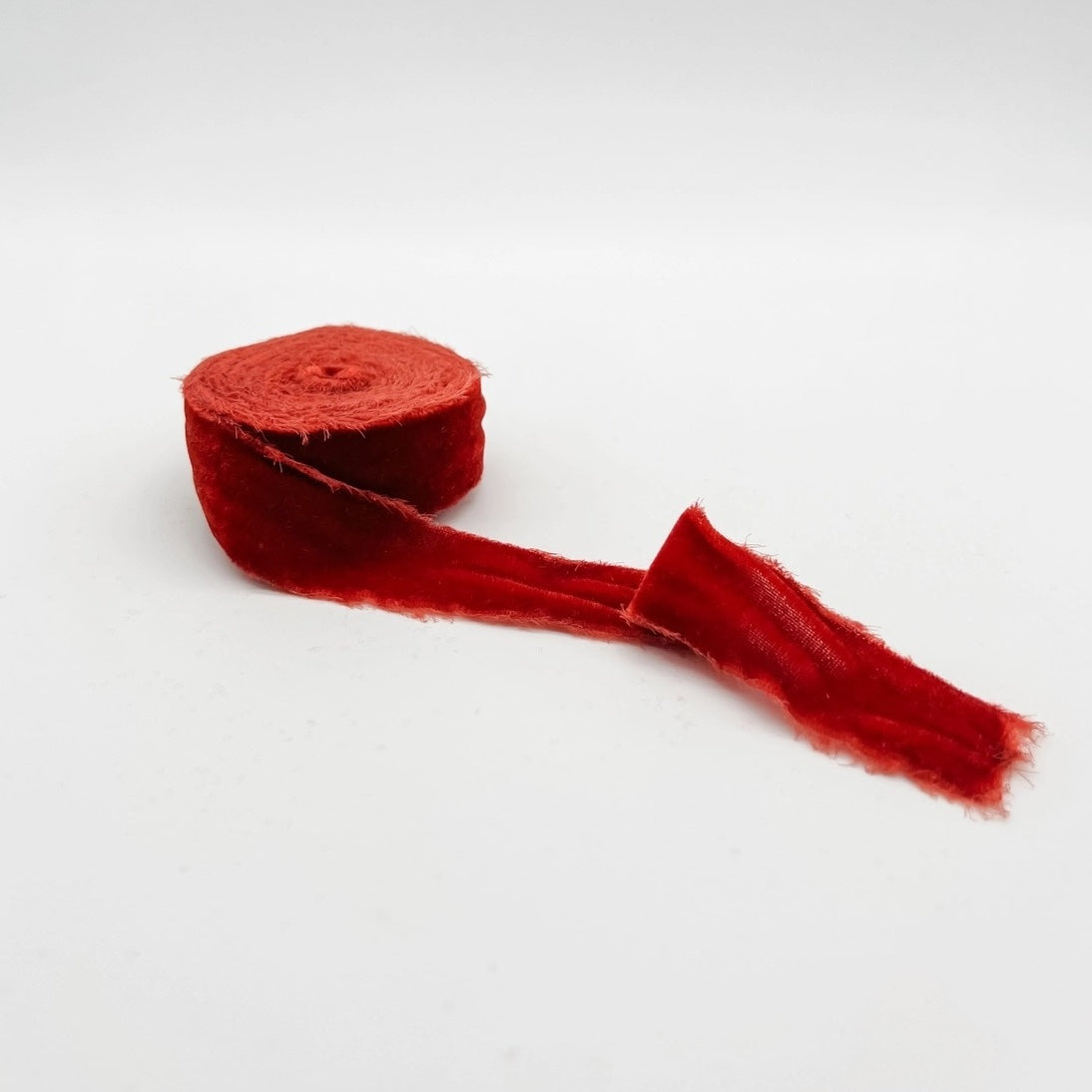 Raw Edge Velvet Ribbon