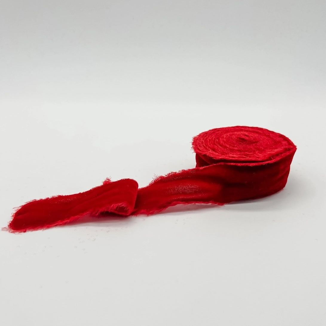 Raw Edge Velvet Ribbon