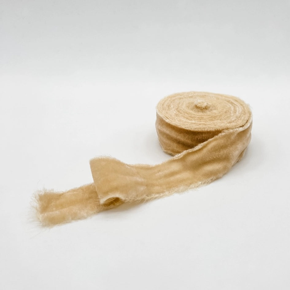 Raw Edge Velvet Ribbon
