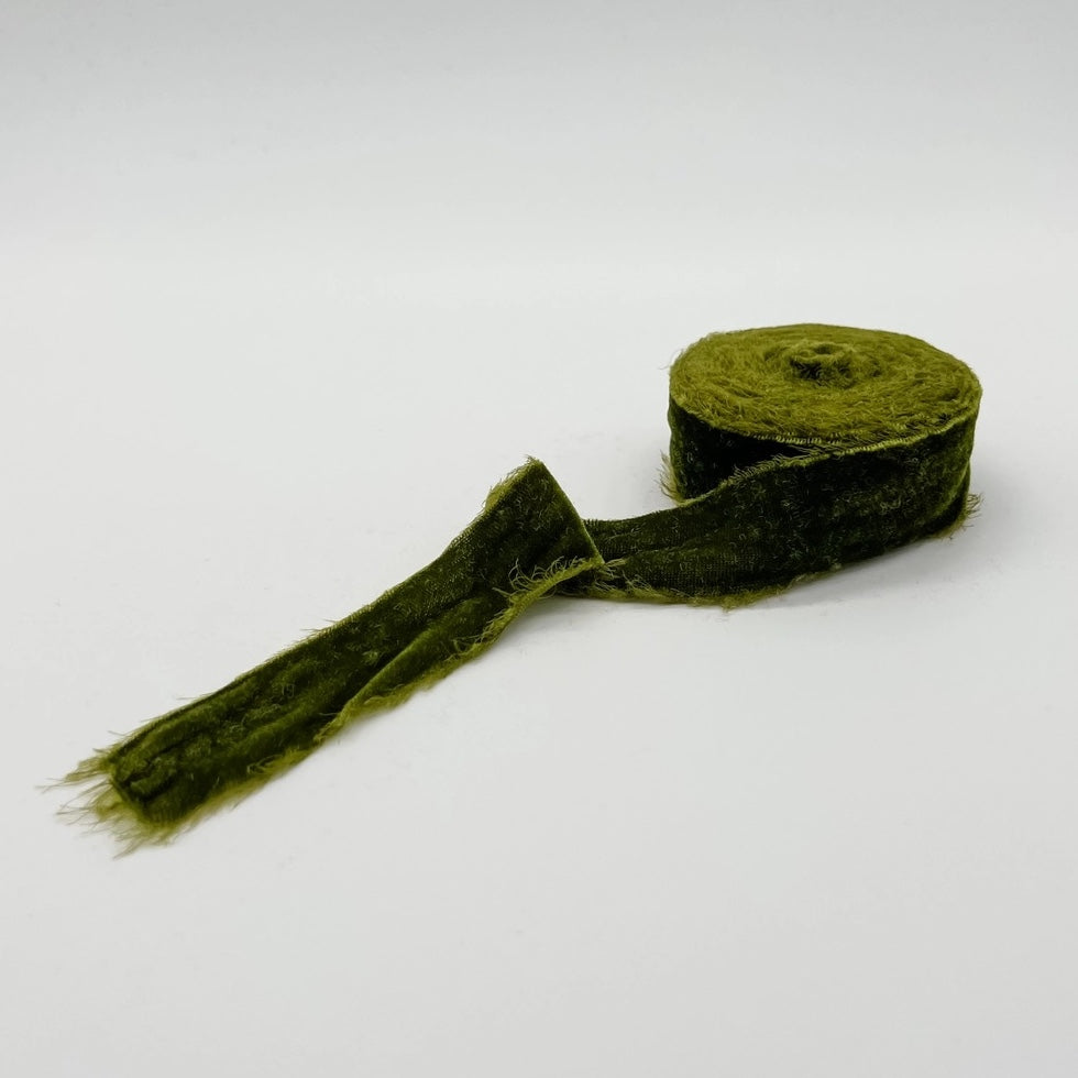 Raw Edge Velvet Ribbon