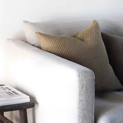 RIBBED COTTON THROW PILLOW | HARVEST