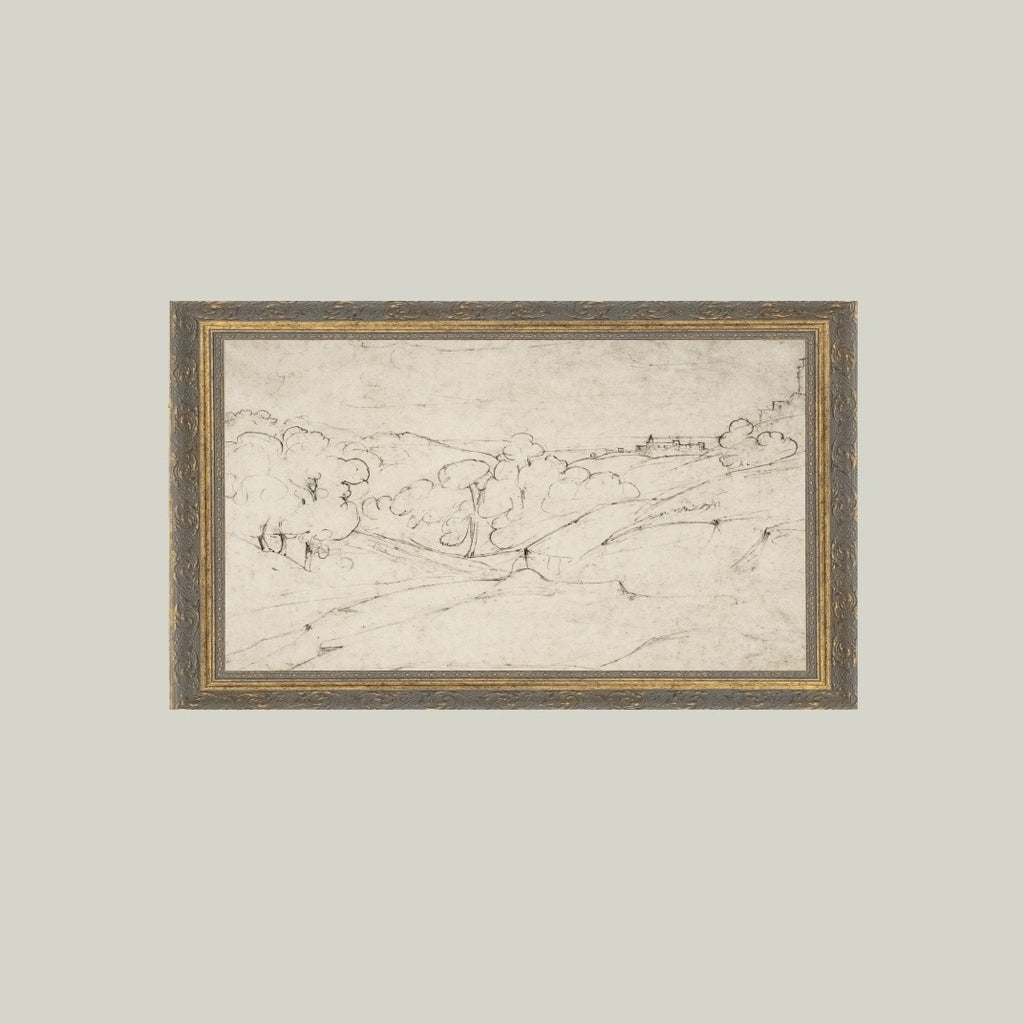Rolling Hills Sketch Framed Artwork