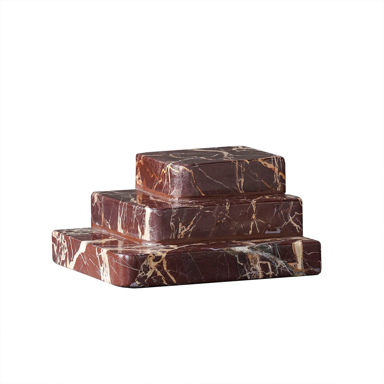 Rosso Levanto Marble Bookends