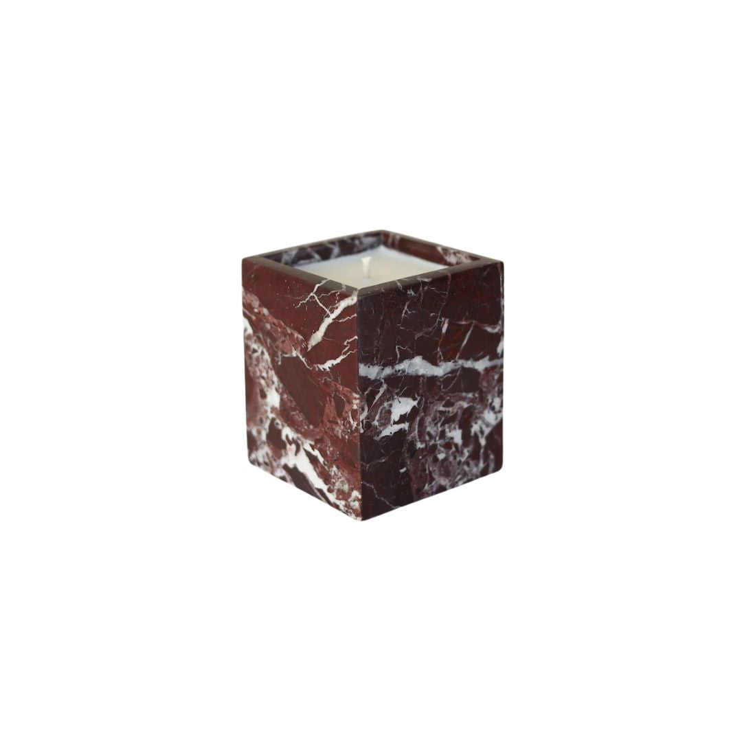 Rosso Marble Candle