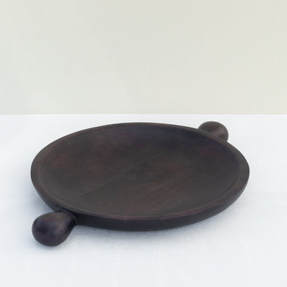 ROUND HANDLED WOOD TRAYS