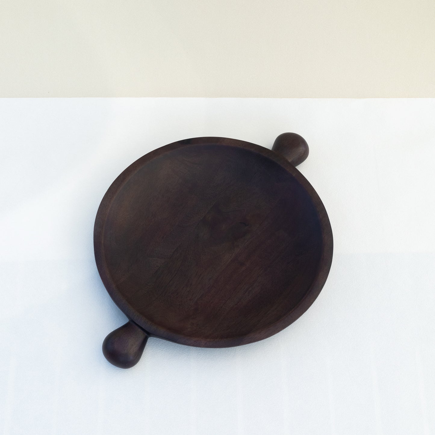 ROUND HANDLED WOOD TRAYS