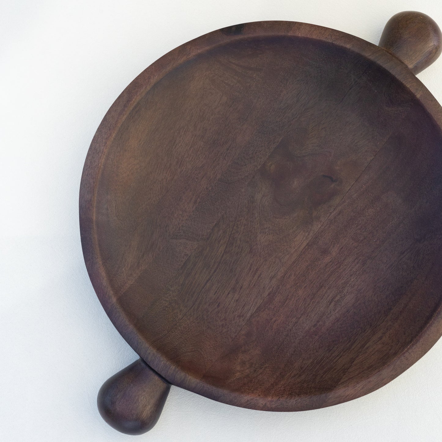 ROUND HANDLED WOOD TRAYS