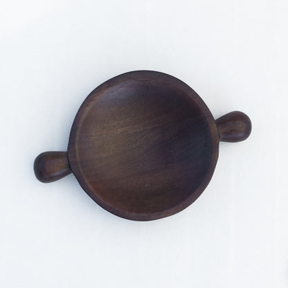 ROUND HANDLED WOOD TRAYS