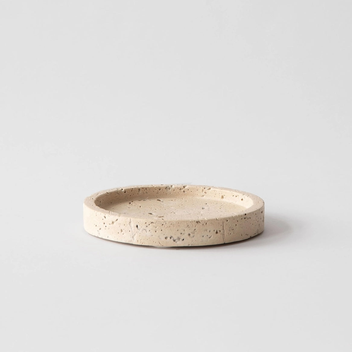 Round Travertine Tray