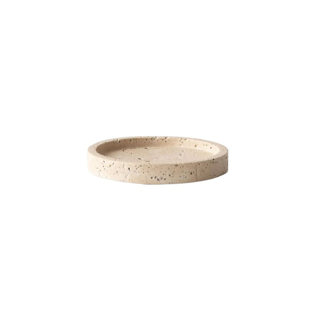 ROUND TRAVERTINE TRAY