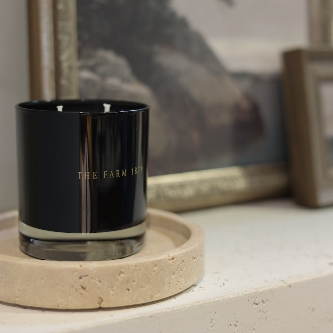 Round Travertine Tray