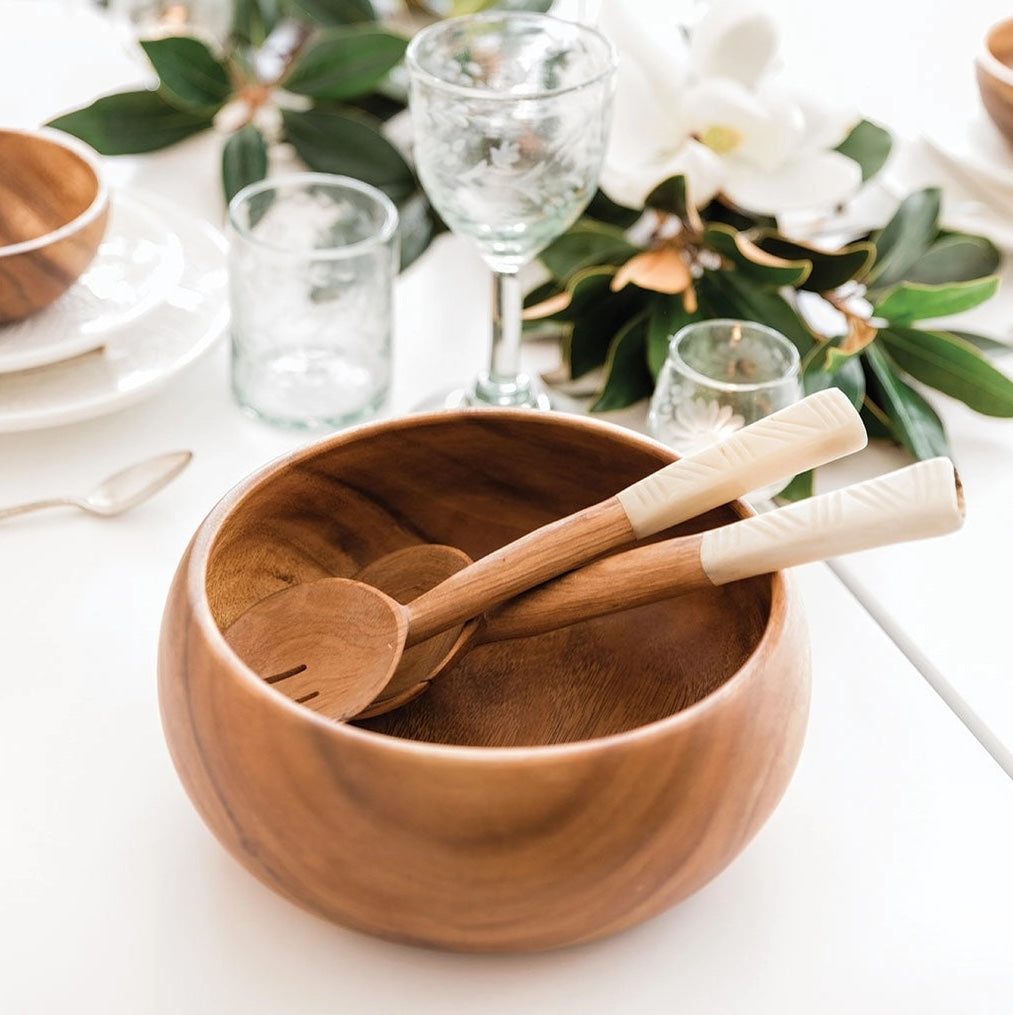 ACACIA ROUNDED SALAD BOWL