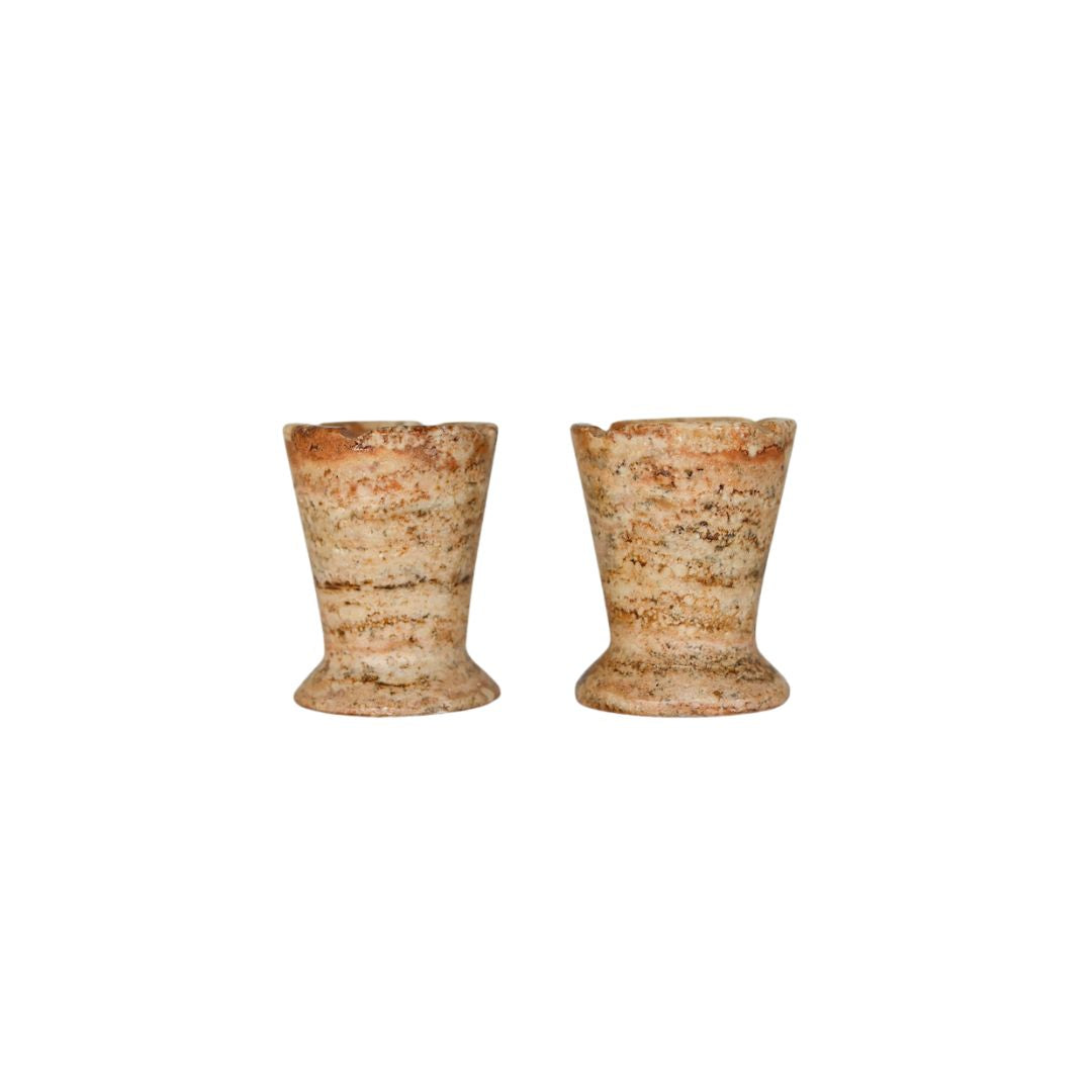 Rust Travertine Candle Holder