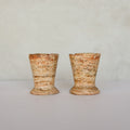 Rust Travertine Candle Holder