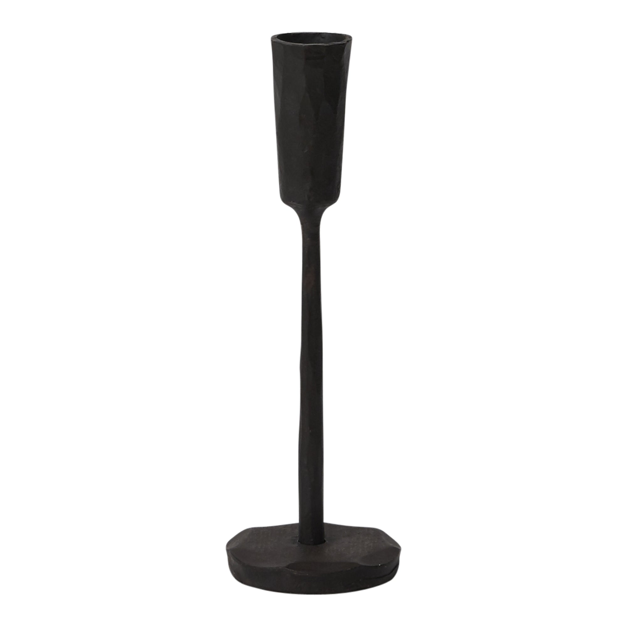 BLACK IRON CANDLE HOLDERS