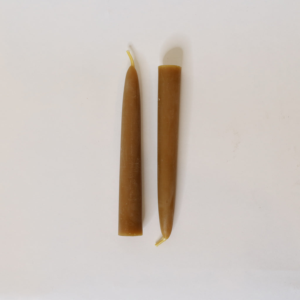 6" Beeswax Taper Candles | Set of 2