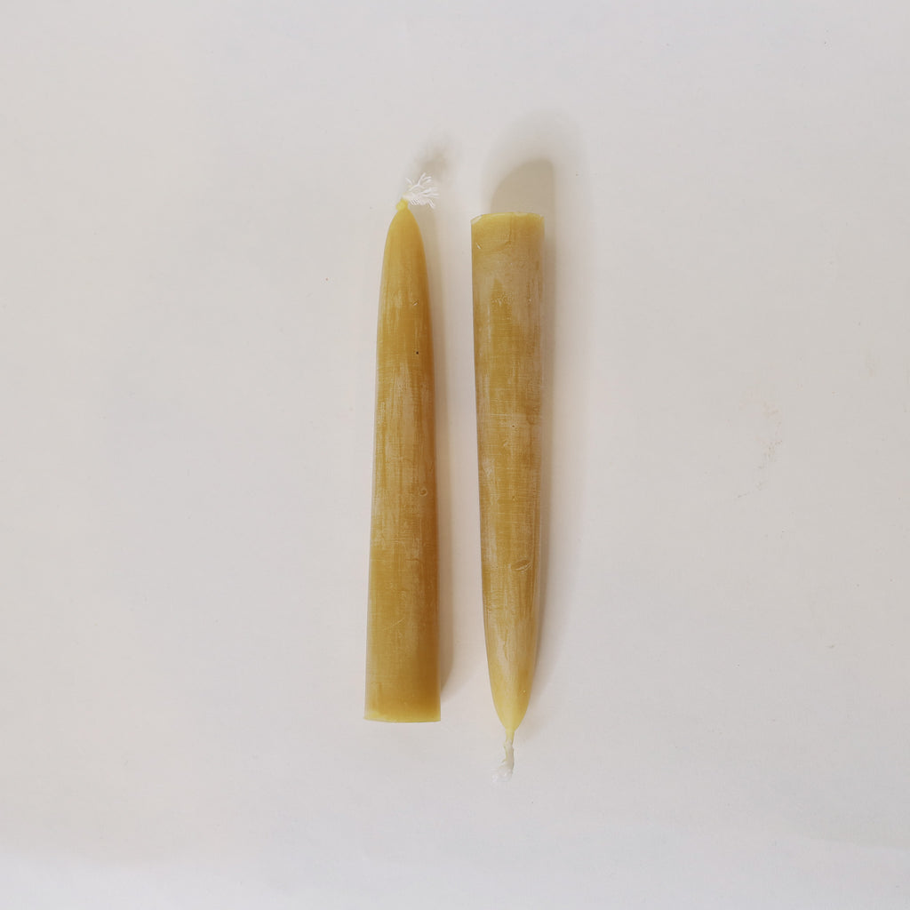 6" Beeswax Taper Candles | Set of 2