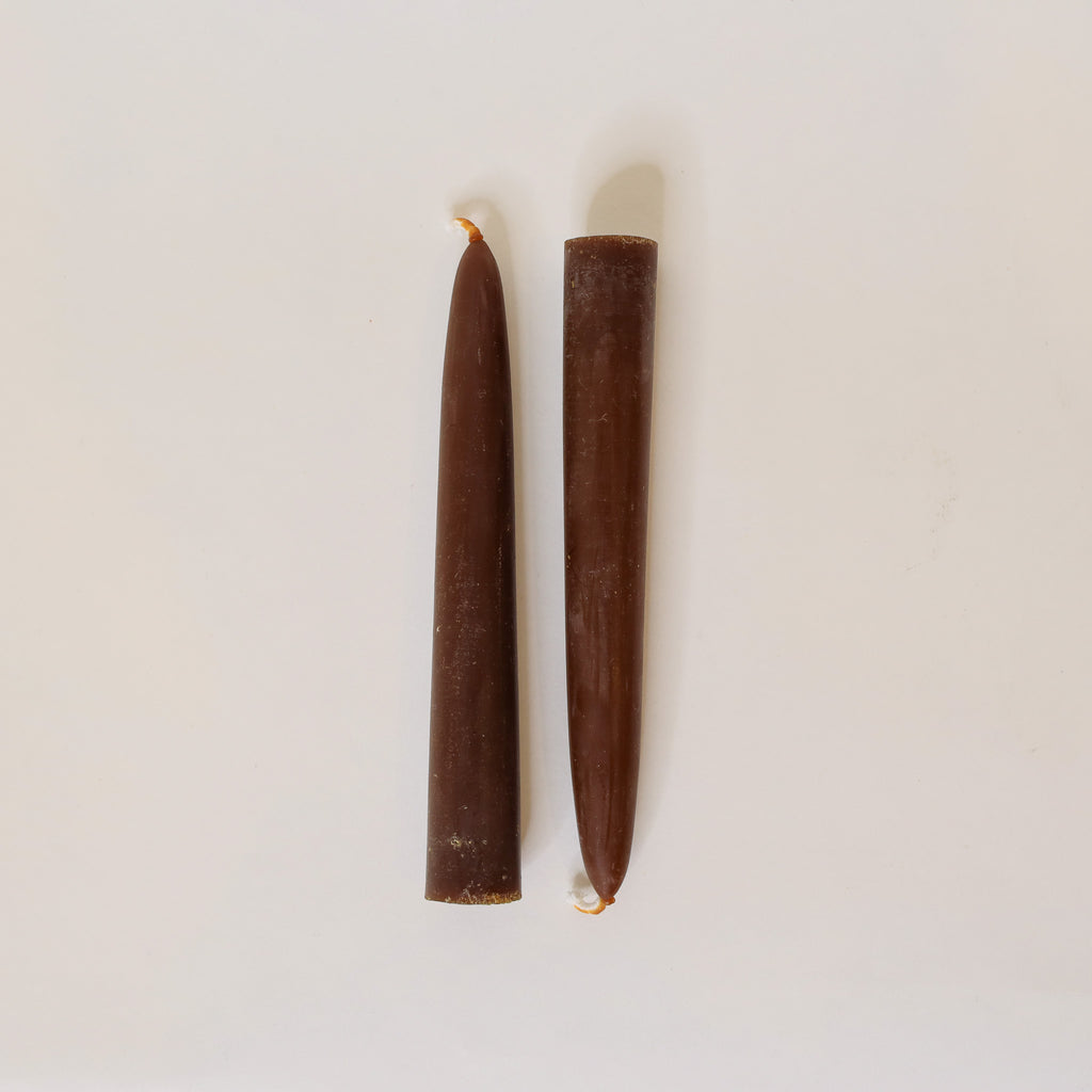 6" Beeswax Taper Candles | Set of 2