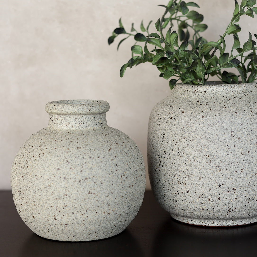 SPECKLED CERAMIC VASE