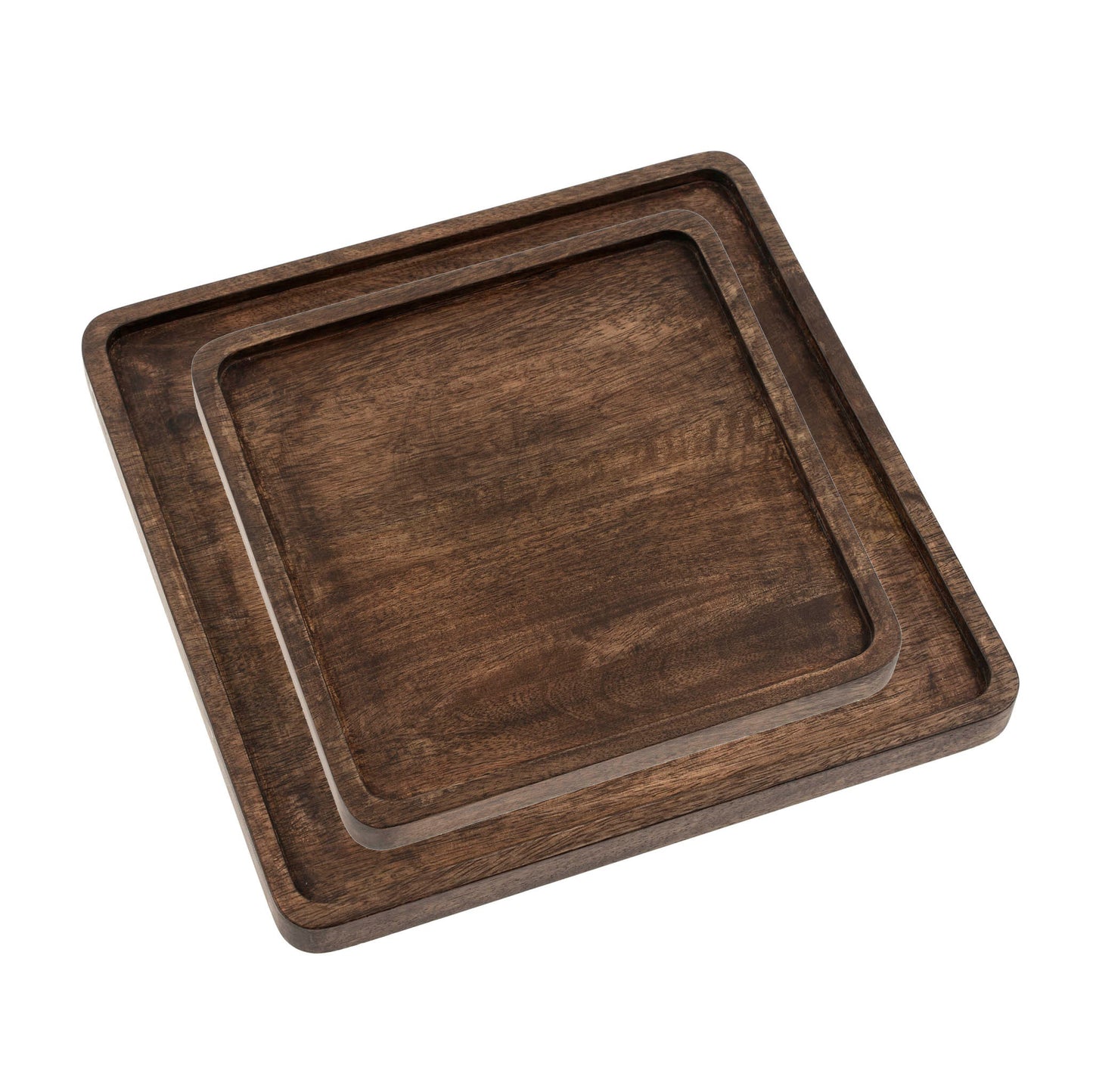 STAINED MANGO WOOD TRAYS | SQUARE