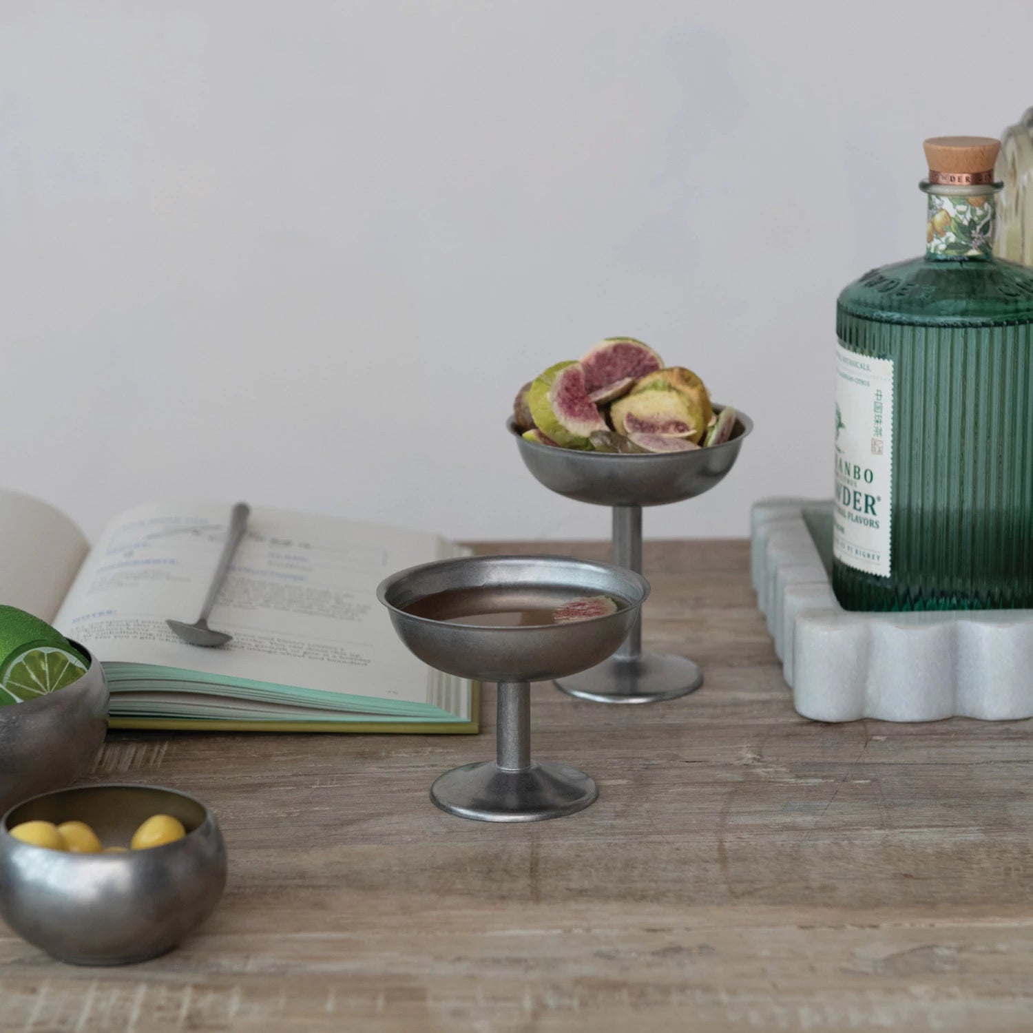 Stainless Steel Coupe Glasses