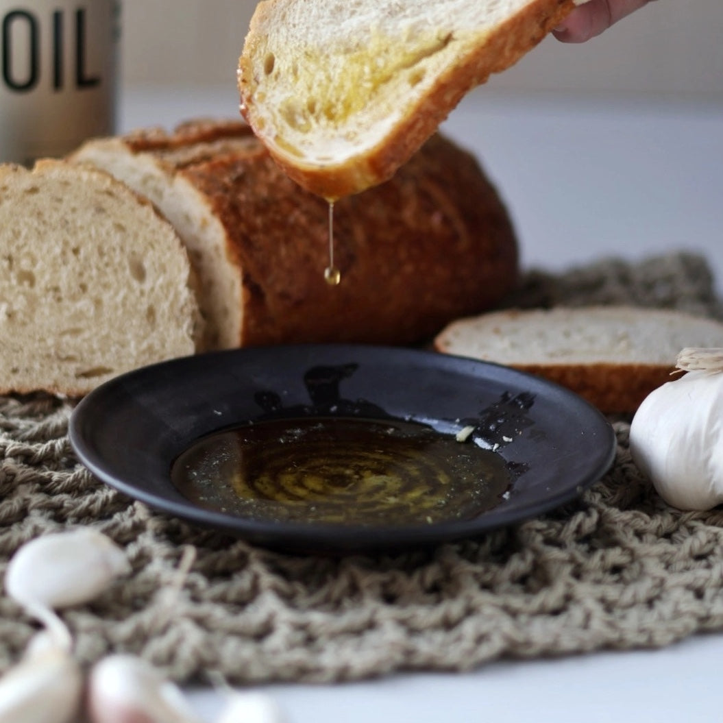 Stoneware Garlic Grater Plate