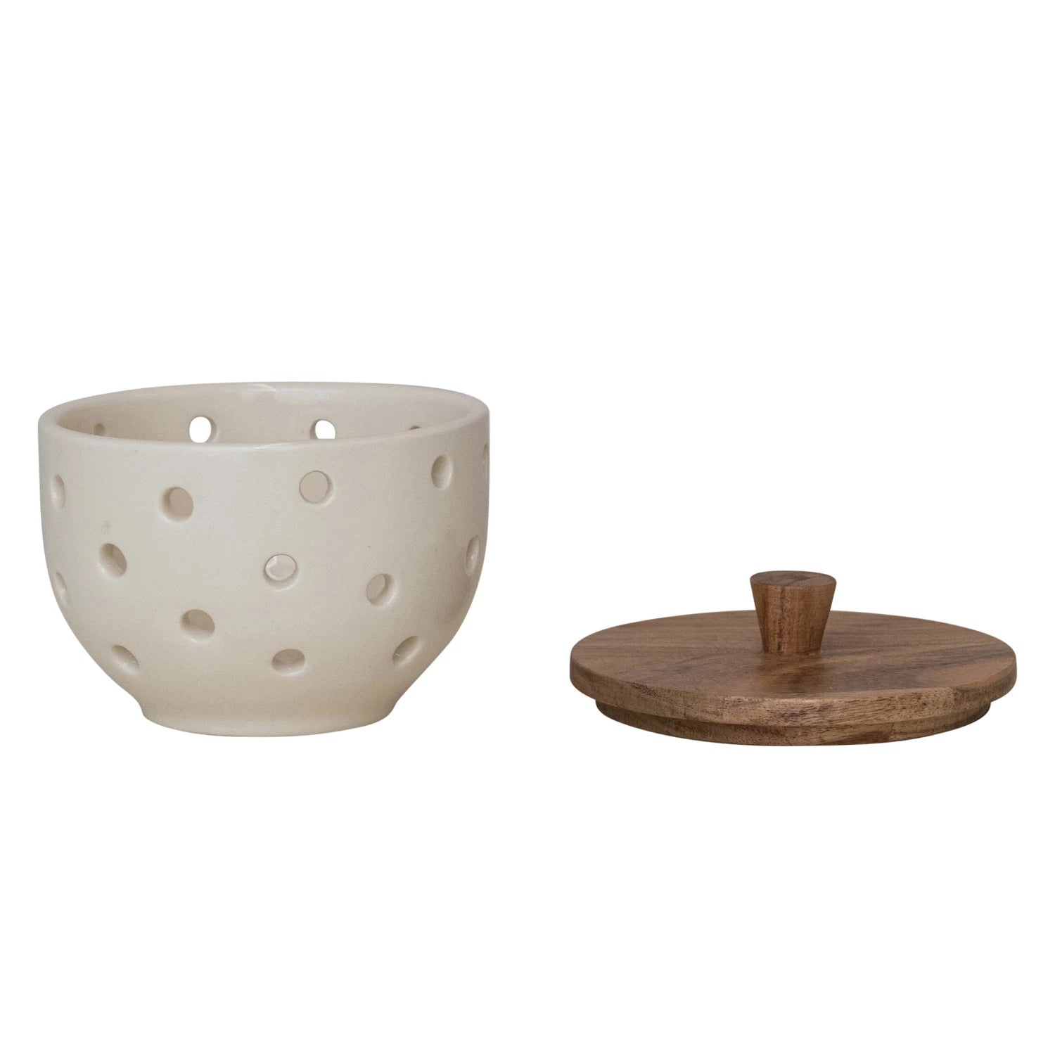 Stoneware Garlic & Onion Keeper