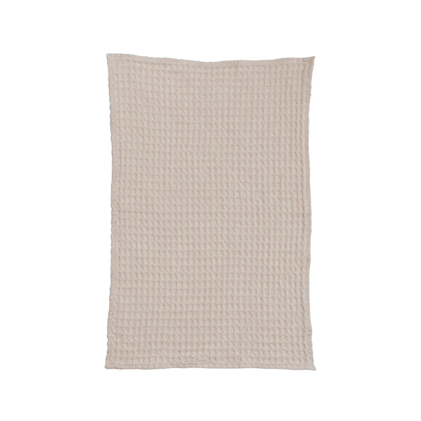 STONEWASHED WAFFLE WEAVE COTTON HAND & DISH TOWEL