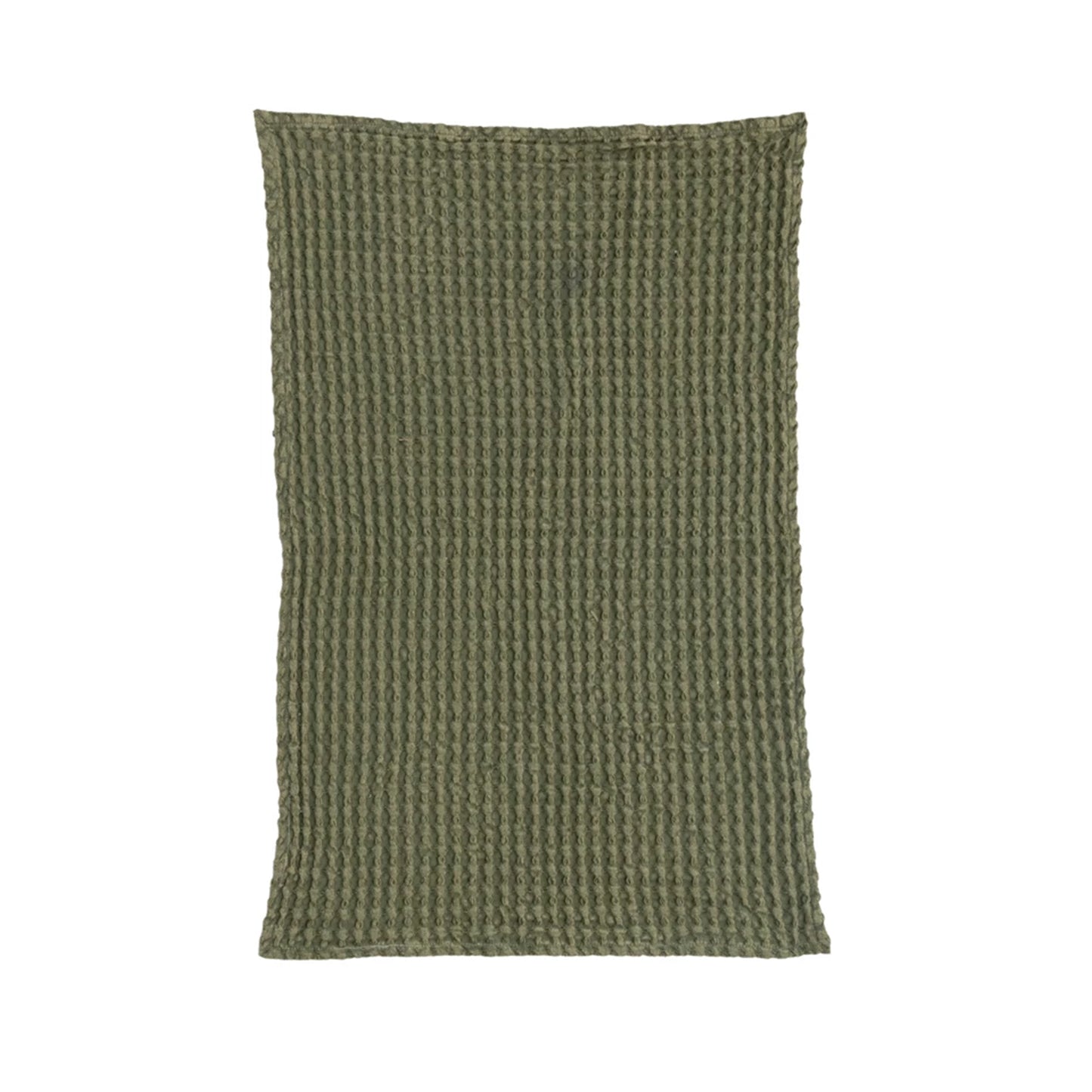 STONEWASHED WAFFLE WEAVE COTTON HAND & DISH TOWEL