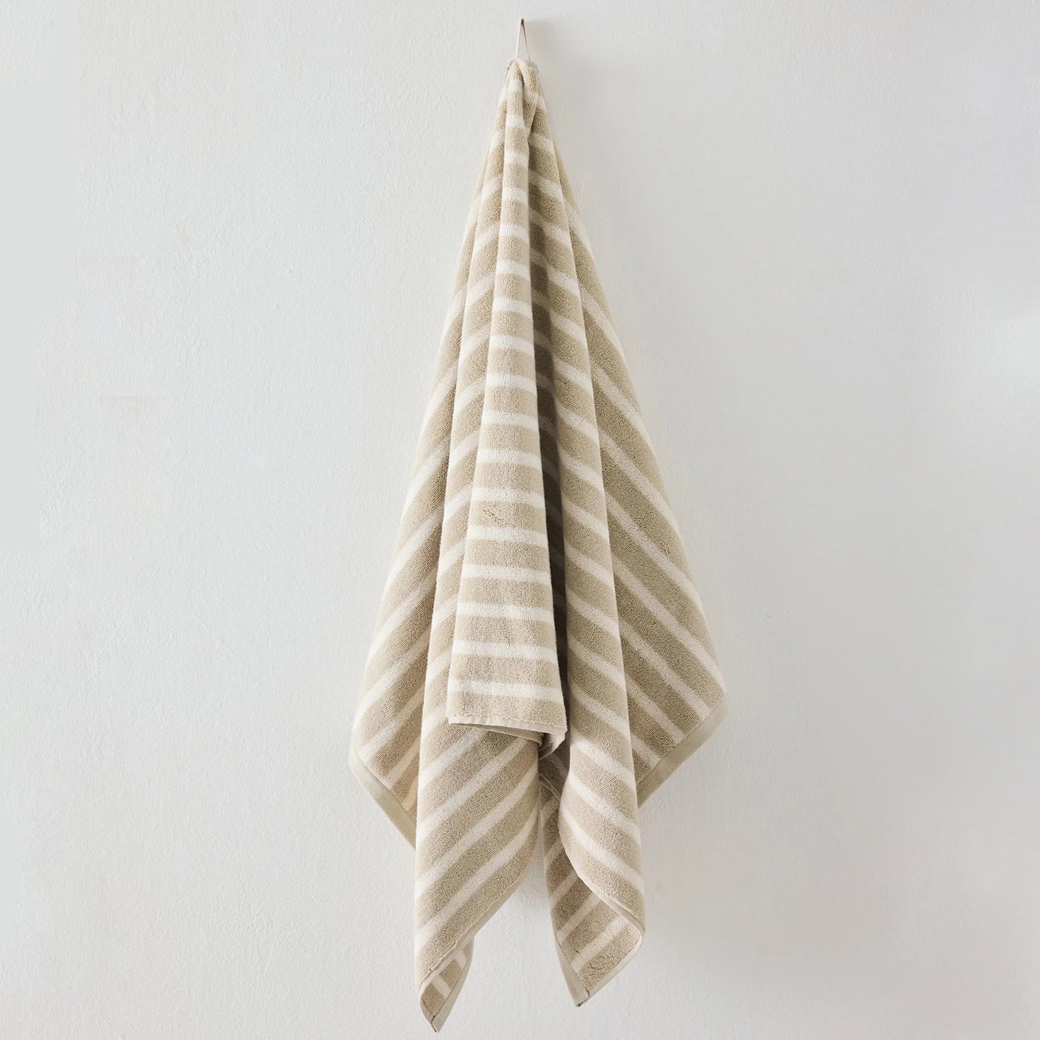 Striped Terry Towels | Beige