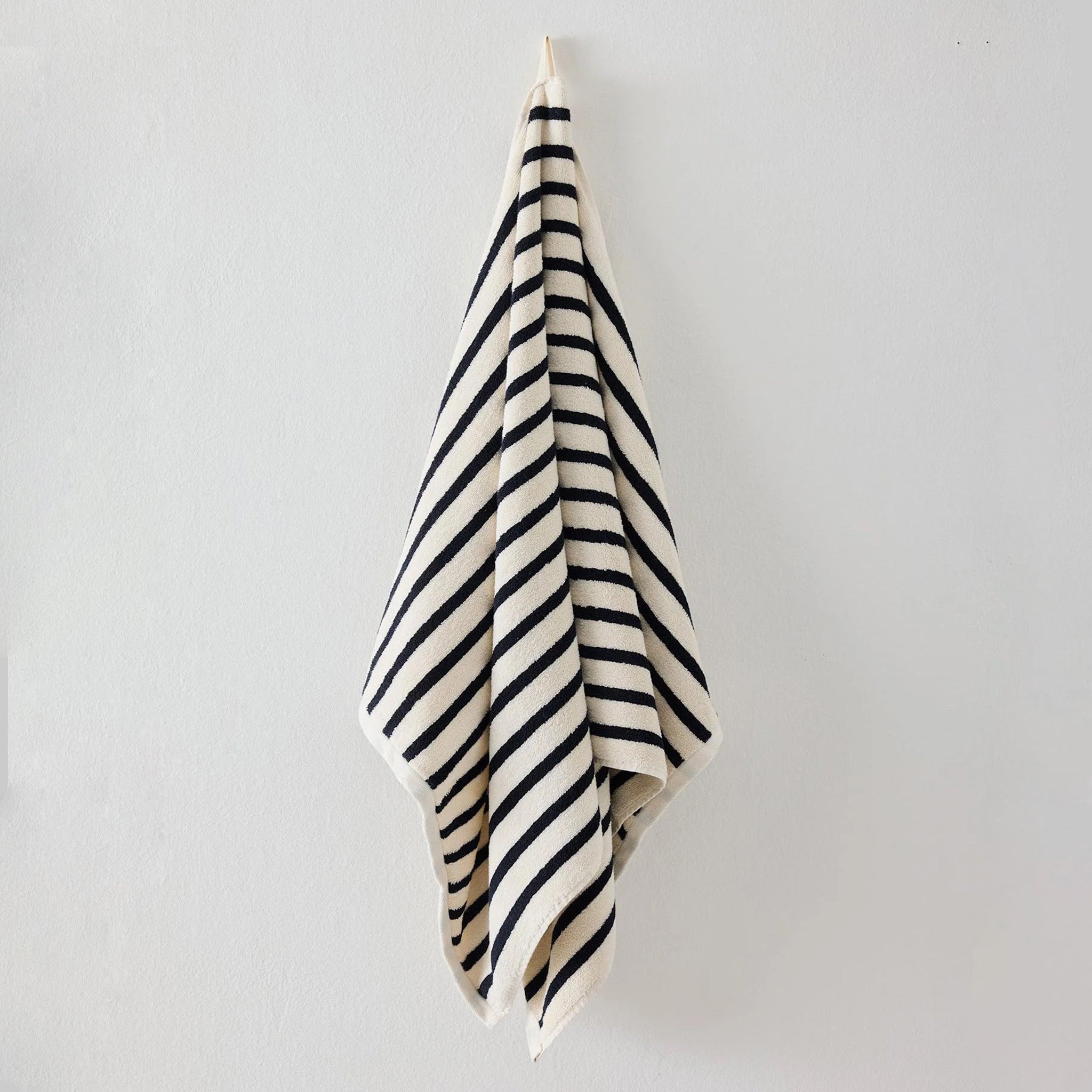 Striped Terry Towels | Black