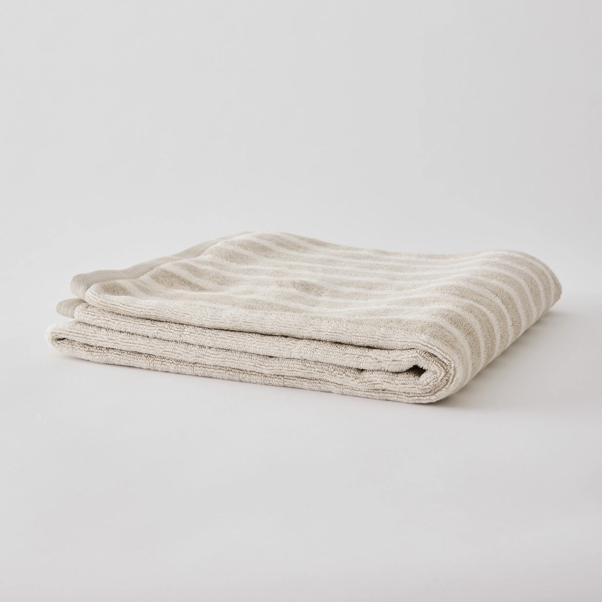 STRIPED TERRY TOWELS | BEIGE
