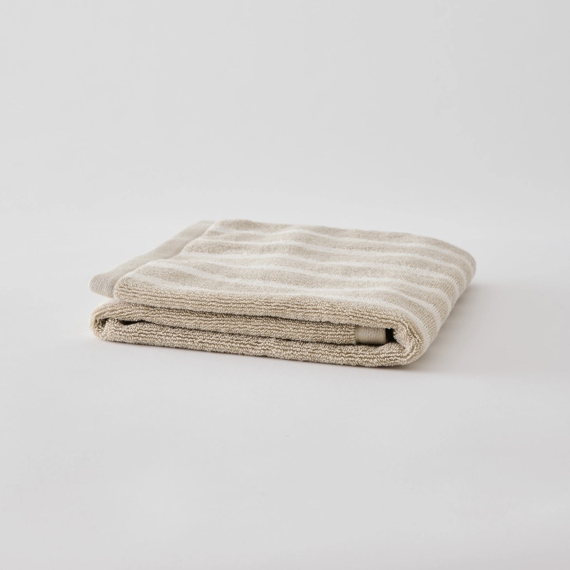 STRIPED TERRY TOWELS | BEIGE