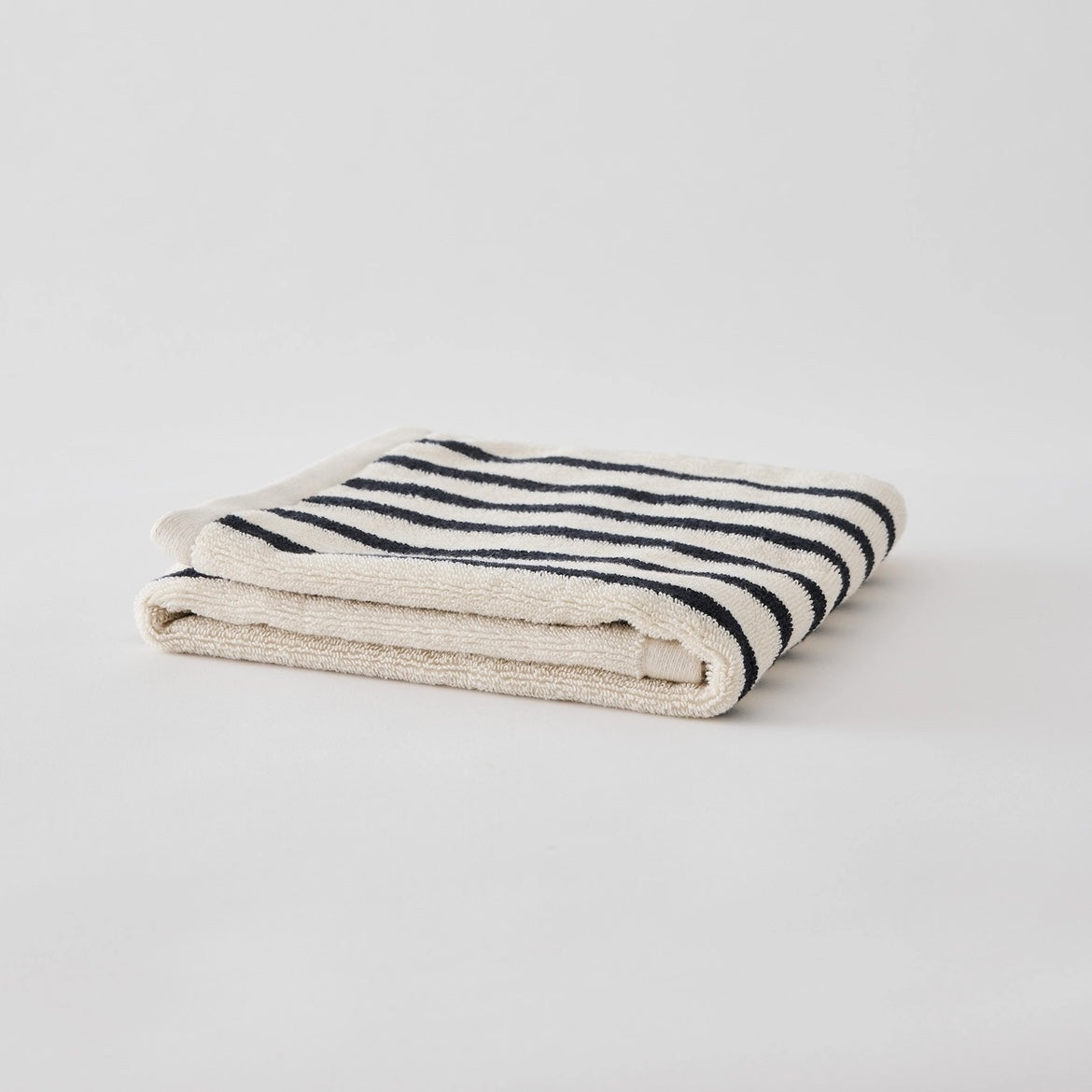 STRIPED TERRY TOWELS | BLACK