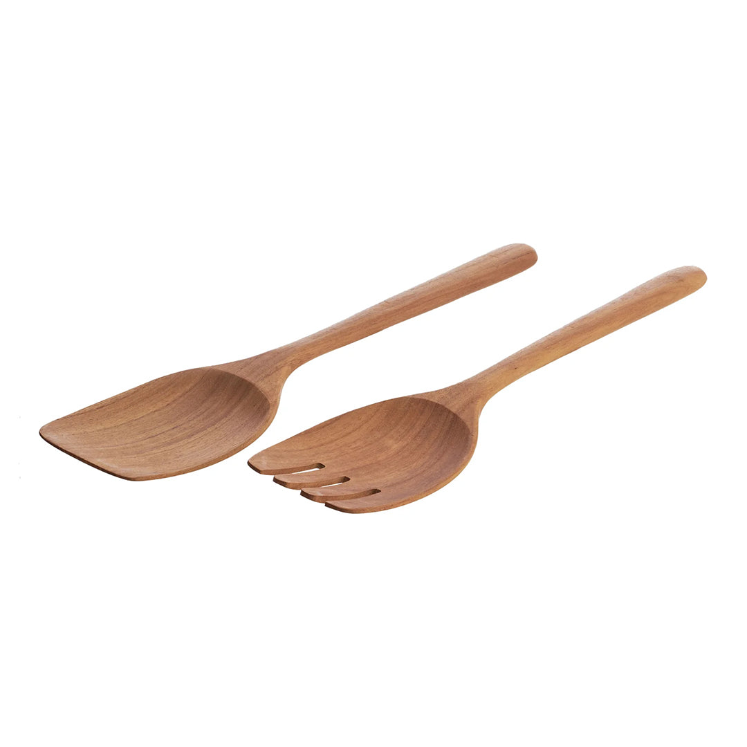 TEAK SALAD SERVERS