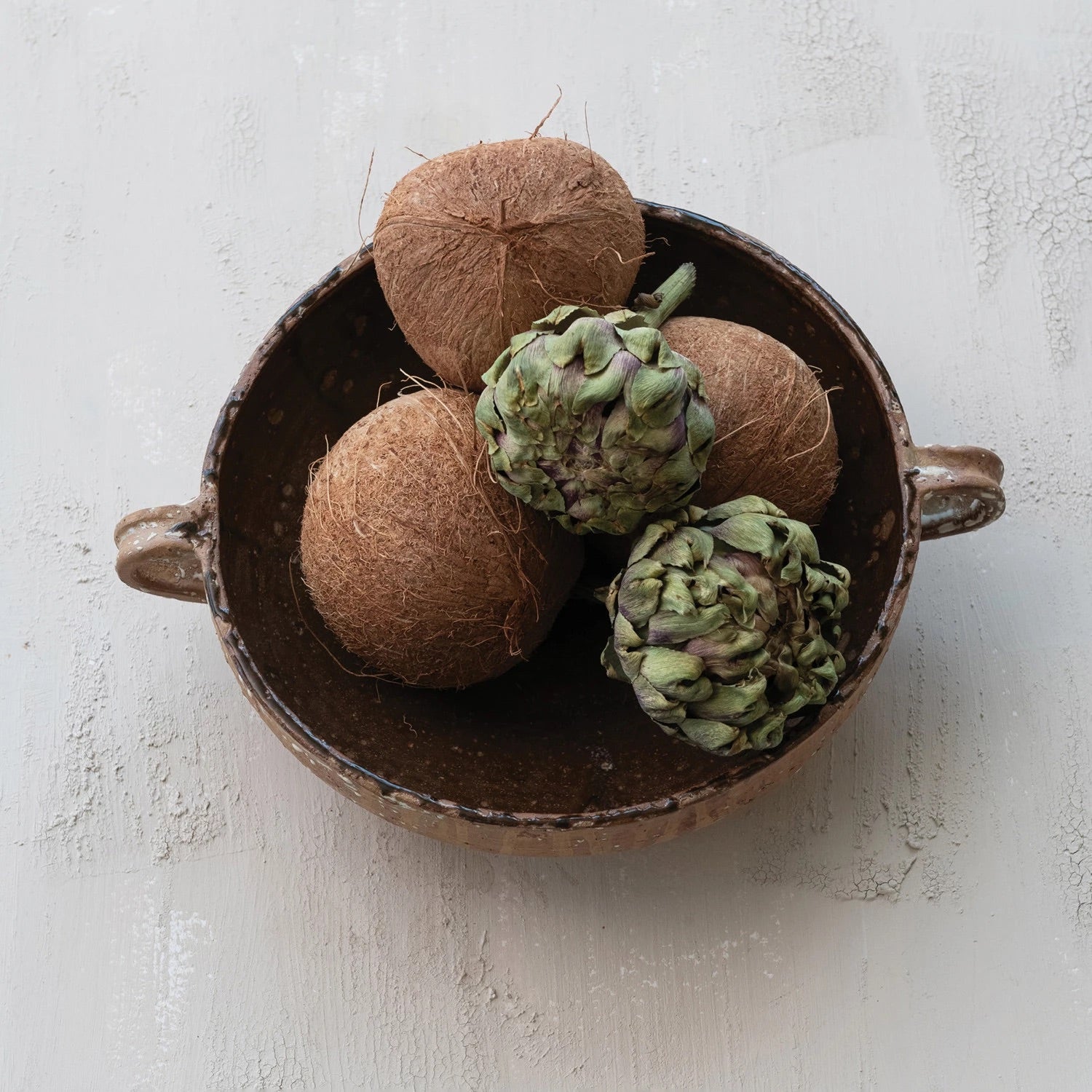 TERRACOTTA BOWL WITH HANDLES